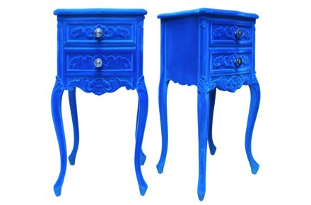 couture flock side tables